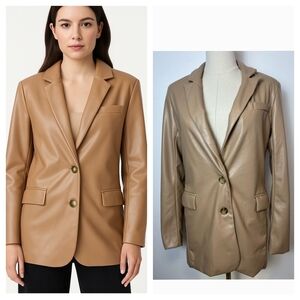 Joie Vegan Leather Blazer Coat